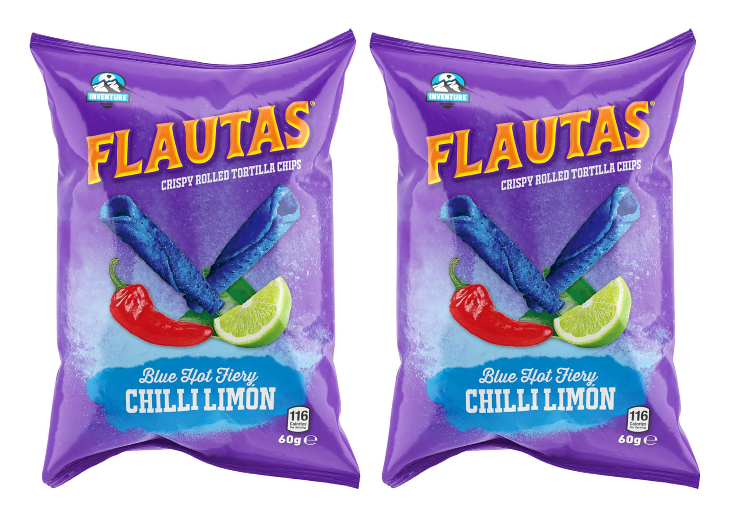 Inventure Flautas Blue Hot Fiery Chilli Limon 60g x 2
