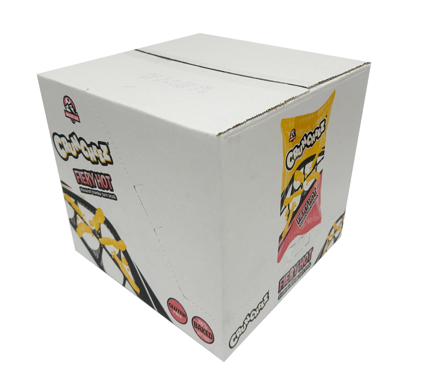 Inventure Cruncheez Fiery Hot Flavoured Crunchy Corn Snack 150g x 8