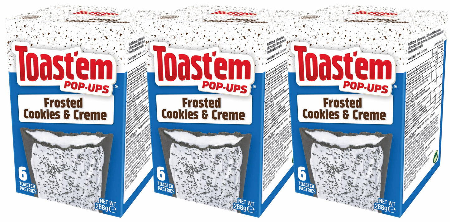 Toast'em Pop-Ups Frosted Cookies & Crème 288g x 3