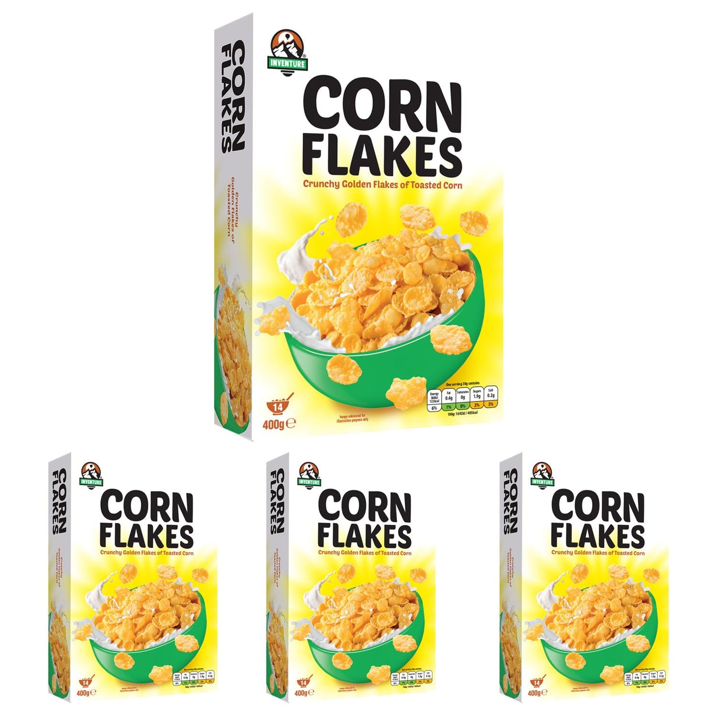 Inventure Corn Flakes 400g x 4