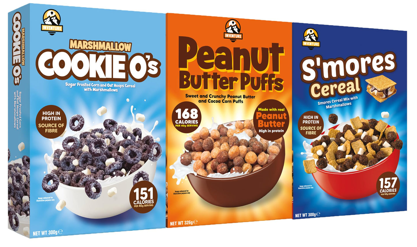 Inventure Multipack x 3 Smores, Peanut Butter & Marshmallow Cookie O