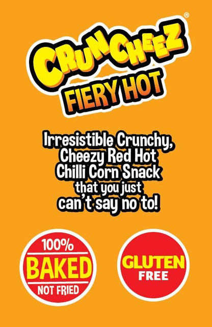 Inventure Cruncheez Fiery Hot Flavoured Crunchy Corn Snack 150g x 8