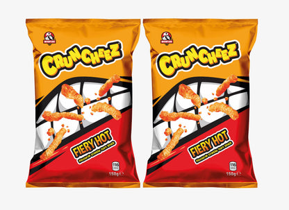 Inventure Cruncheez Fiery Hot Flavoured Crunchy Corn Snack 150g x 2