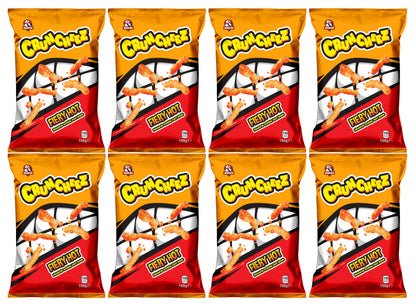 Inventure Cruncheez Fiery Hot Flavoured Crunchy Corn Snack 150g x 8