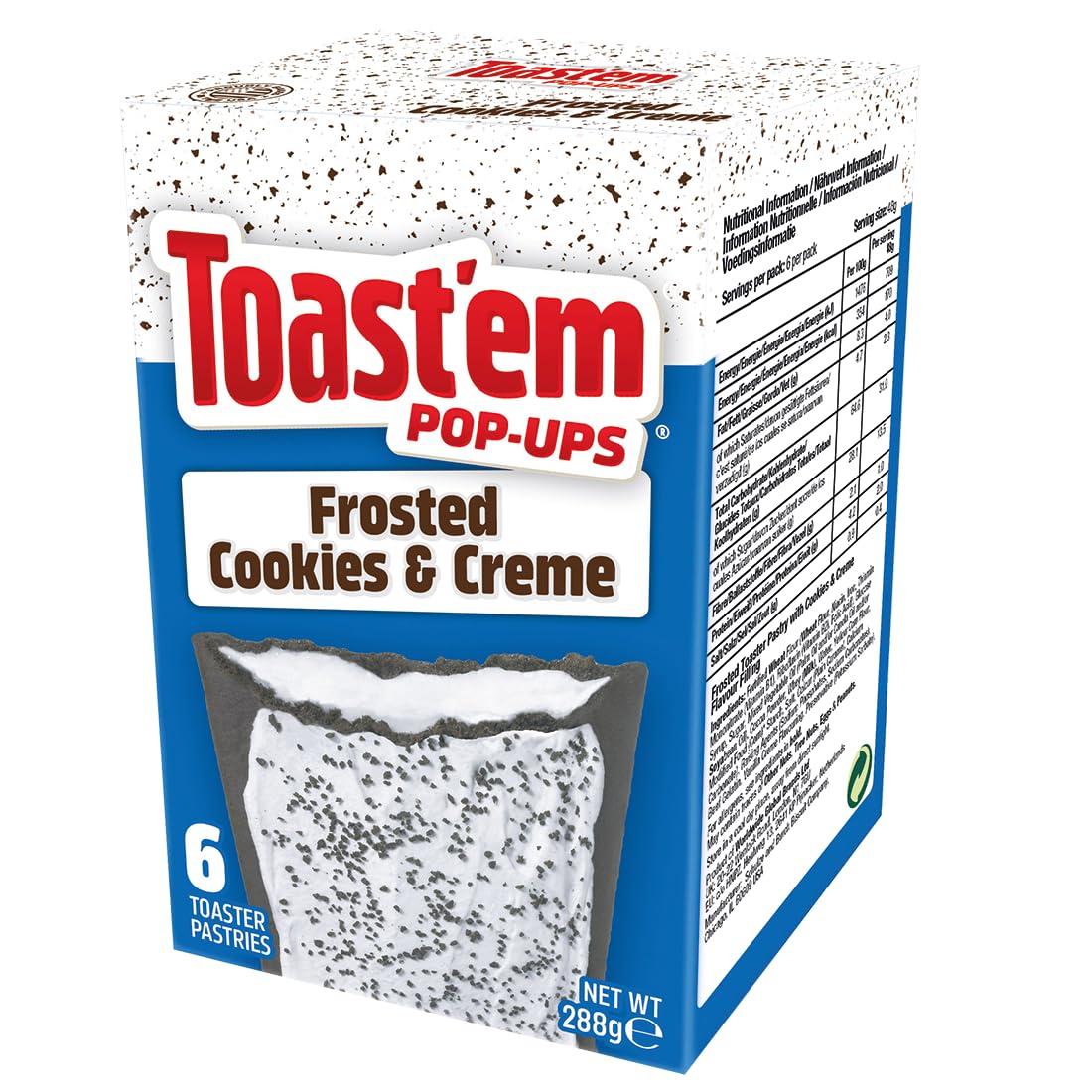 Toast'em Pop-Ups Frosted Cookies & Crème 288g x 3