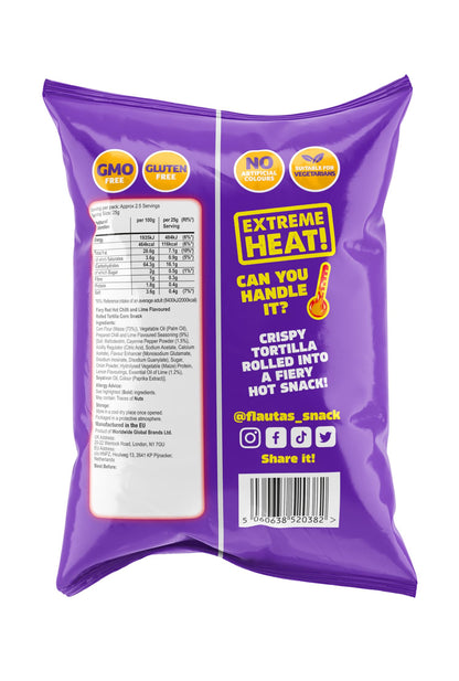 Inventure Flautas 2 Blue & 2 Red Hot Fiery Chilli Limon 60g x 4
