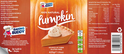 Baking Buddy Tinned Pumpkin Puree - 425g x 12