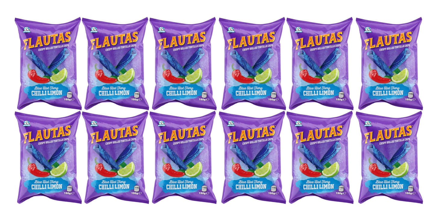 Inventure Flautas Blue Hot Fiery Chilli Limon 150g x 12
