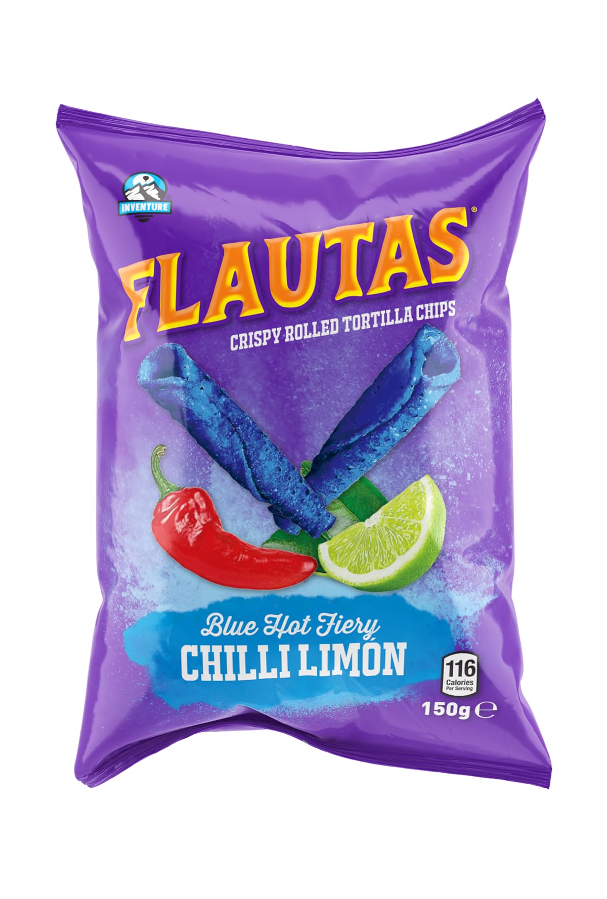 Inventure Flautas Blue Hot Fiery Chilli Limon 150g x 12