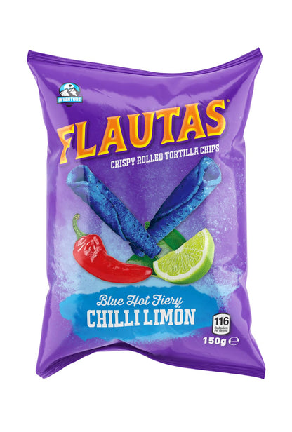 Inventure Flautas Blue Hot Fiery Chilli Limon 150g x 12