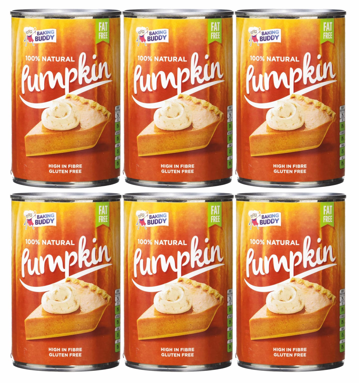 Baking Buddy Tinned Pumpkin Puree - 425g x 6