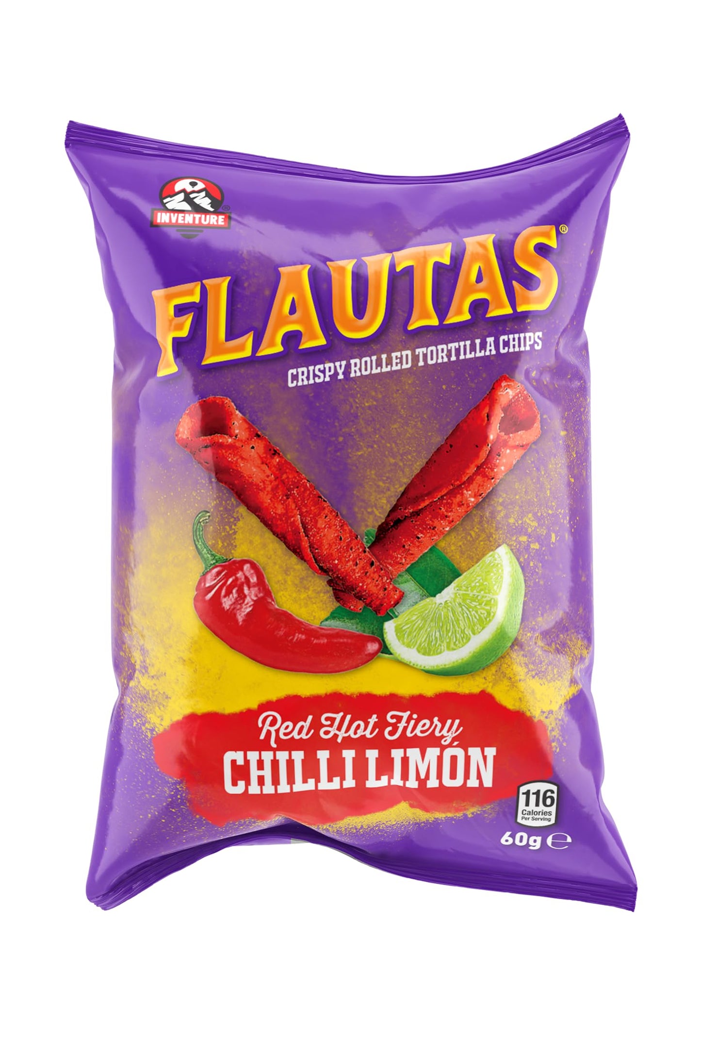 Inventure Flautas 2 Blue & 2 Red Hot Fiery Chilli Limon 60g x 4
