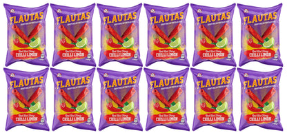 Inventure Flautas Red Hot Fiery Chilli Limon 150g x 12