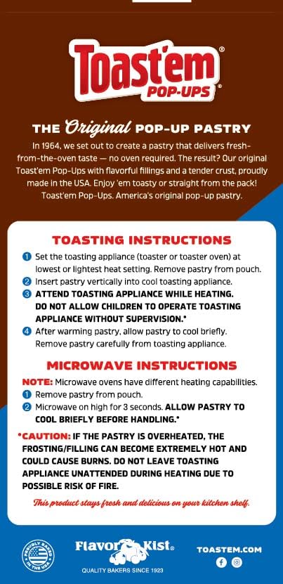 Toast'em Pop-Ups Frosted Chocolate Fudge 288g x 3