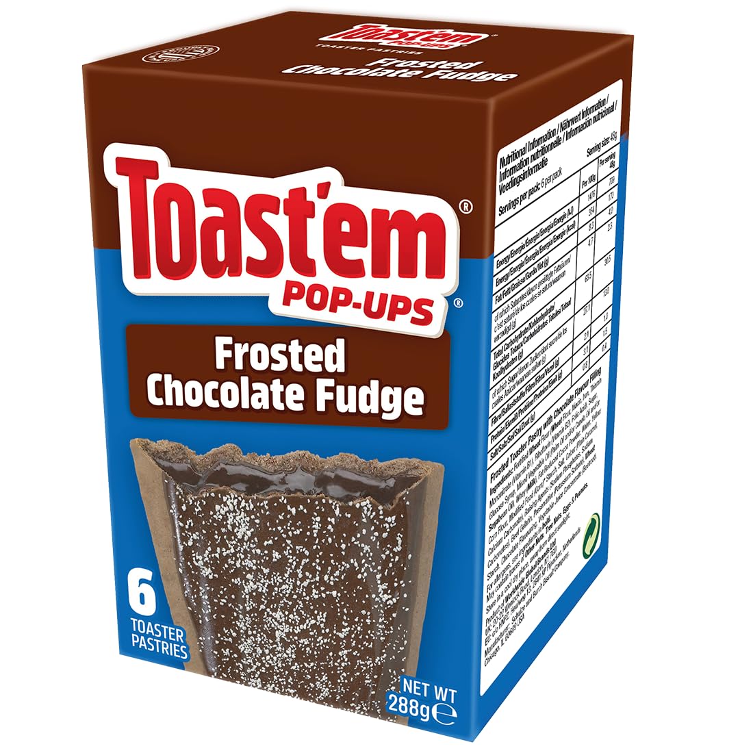 Toast'em Pop-Ups Frosted Chocolate Fudge 288g x 3