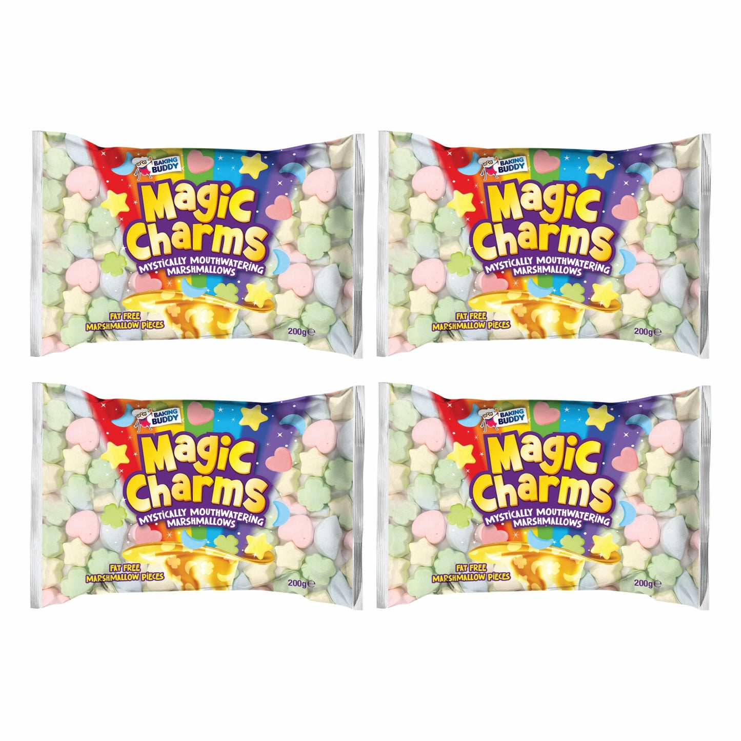Magic Charms Vanilla Flavoured Marshmallow 200 g x 4