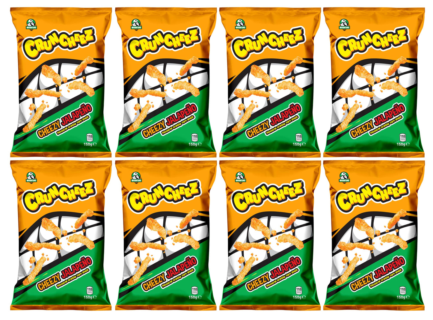 Inventure Cruncheez Cheezy Jalapeno 150g x 8